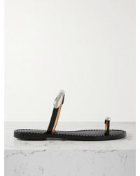 Amanu - The Samburu Embellished Leather Sandals - Lyst