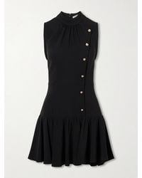 Alessandra Rich - Button-Embellished Cady Mini Dress - Lyst