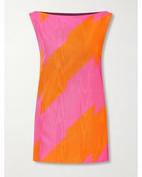 Dries Van Noten - Striped Cotton-Blend Duchesse-Satin Mini Dress - Lyst
