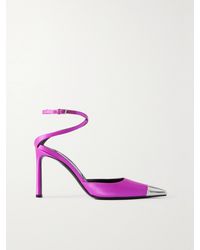 Sergio Rossi - Area Metal-Trimmed Satin Pumps - Lyst
