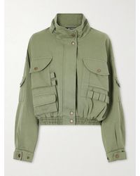 Balmain - Cotton And Linen-Blend Twill Bomber Jacket - Lyst