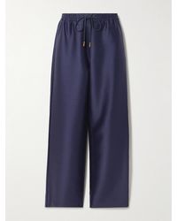 Zimmermann - Wool And Silk-Blend Wide-Leg Pants - Lyst