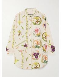 Agua Bendita - + Net Sustain Cecilia Marina Oversized Floral-print Linen Shirt - Lyst
