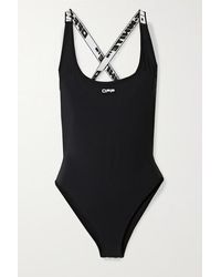 Off-White c/o Virgil Abloh Badeanzug Mit Jacquard-besatz - Schwarz