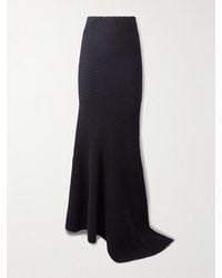 Alaïa - Asymmetric Ribbed Wool And Cashmere-Blend Skirt - Lyst
