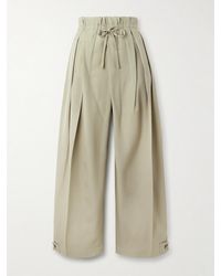 Jil Sander - Pleated Wool-Twill Wide-Leg Pants - Lyst