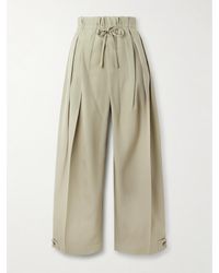 Jil Sander - Pleated Wool-Twill Wide-Leg Pants - Lyst