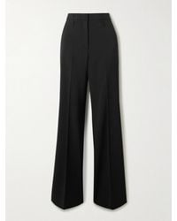 Sportmax - Grain De Poudre Wool Wide-Leg Pants - Lyst