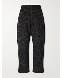 R13 - X-Bf Cropped Wool-Blend Tweed Wide-Leg Pants - Lyst