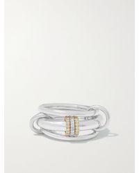 Spinelli Kilcollin - Gemini Set Of Three 18-Karat, And Rose Diamond Rings - Lyst