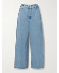 FRAME - The Drape Mid-Rise Wide-Leg Organic Jeans - Lyst