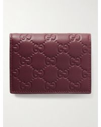 Gucci - Gg Emblem Mini Portemonnaie Aus Geprägtem Strukturiertem Leder - Lyst