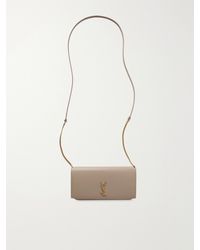 Saint Laurent - Cassandre Strap Leather Phone Case - Lyst