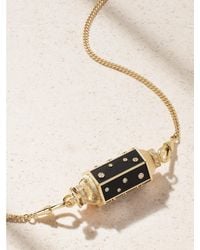 Marie Lichtenberg - Dot Locket Gourmette 18-Karat, Ebony And Diamond Necklace - Lyst