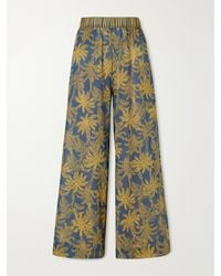 Eres - Itinerant Printed Cotton-Voile Straight-Leg Pants - Lyst