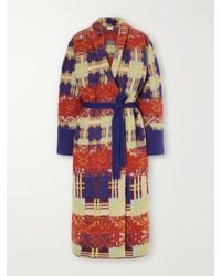 Dries Van Noten - Belted Checked Jacquard-Knit Wool-Blend Cardigan - Lyst