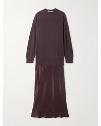 Christopher Esber - Monument Cashmere And Silk-Satin Maxi Dress - Lyst