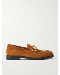 Gucci - Emily Moccasin Horsebit-Detailed Suede Loafers - Lyst