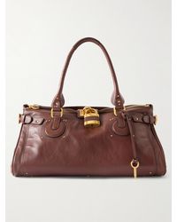 Chloé - Paddington Large Locket-Detail Leather Bag - Lyst