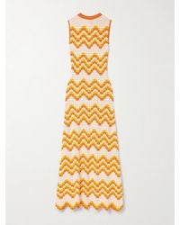 Escvdo - Huayna Maxikleid Aus Gehäkelter Biobaumwolle - Lyst