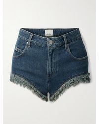Isabel Marant - Eneidao Jeansshorts Mit Fransen - Lyst