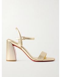 Christian Louboutin - Miss Jane 85 Metallic Leather Sandals - Lyst