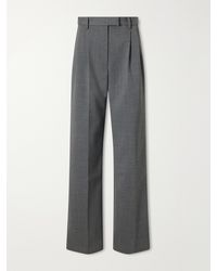 Almala - Amel Pleated Twill Straight-Leg Pants - Lyst