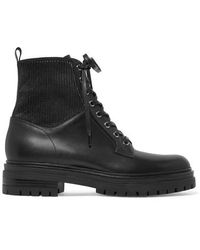 Gianvito Rossi Martis 40 Leather Ankle Boots - Black