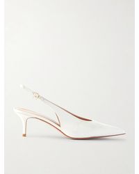 Gianvito Rossi - Robbie 55 Polished-Leather Slingback Pumps - Lyst