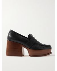 Gabriela Hearst - Augusta Textured-Leather Platform Loafers - Lyst