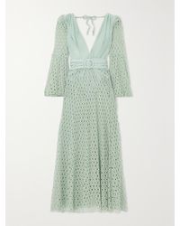 PATBO Cutout Stretch-jersey And Crochet-knit Modal-blend