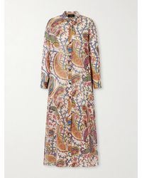 Etro - Robe-Chemise Midi En Voile De Coton À Imprimé Cachemire Et À Ceinture - Lyst