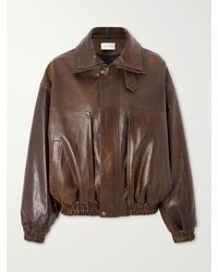 Magda Butrym - Oversized Glossed-Leather Bomber Jacket - Lyst