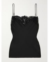 Stella McCartney - Net Sustain Lace-Trimmed Satin Camisole - Lyst