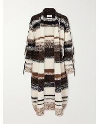 Lauren Manoogian - Rio Striped Fringed Alpaca, Cotton And Merino Wool-Blend Knitted Cardigan - Lyst
