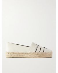 Tory Burch - Ines Plateau-Espadrilles Aus Leder Mit Cut-Outs - Lyst