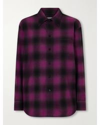 Balenciaga - Checked Wool-Blend Shirt - Lyst