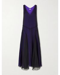 Kallmeyer - Millie Asymmetric Pleated Silk-Chiffon Dress - Lyst