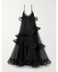 Zimmermann - Crush Robe Aus Seidenorganza Mit Rüschen Und Verzierungen - Lyst