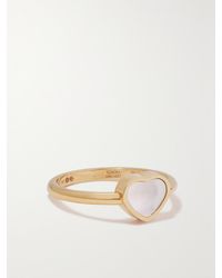 Chopard - My Happy Hearts 18-Karat Rose Mother-Of-Pearl Ring - Lyst