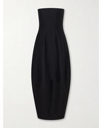 KHAITE - Stela Wool And Silk-Blend Midi Dress - Lyst