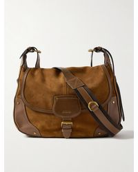 Isabel Marant - Sierra Schultertasche Aus Veloursleder Mit Lederbesätzen - Lyst