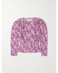 Isabel Marant - Zarga Printed Silk-Blend Crepe De Chine Blouse - Lyst