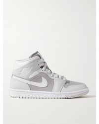 Nike - Air Jordan 1 Mid Leather Sneakers - Lyst