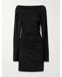 Max Mara - Umido Gathered Wool Mini Dress - Lyst