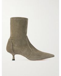 Stuart Weitzman - Naomi Ankle Boots Aus Veloursleder - Lyst
