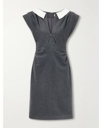 ShuShu/Tong - Gathered Wool-Blend Midi Dress - Lyst