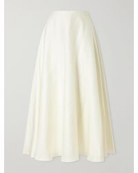Cult Gaia - Cyrene Silk-Twill Midi Skirt - Lyst