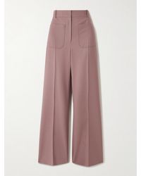 Victoria Beckham - Alina Twill Wide-Leg Pants - Lyst
