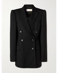 Dries Van Noten - Blazer À Double Boutonnage En Serge De Laine Et De Mohair Mélangés - Lyst